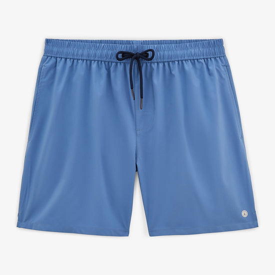 serge blanco Short de bain uni Nestor bleu nuage