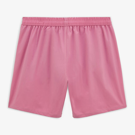 Serge Blanco Short De Bain Uni Nestor Rose Fuschia