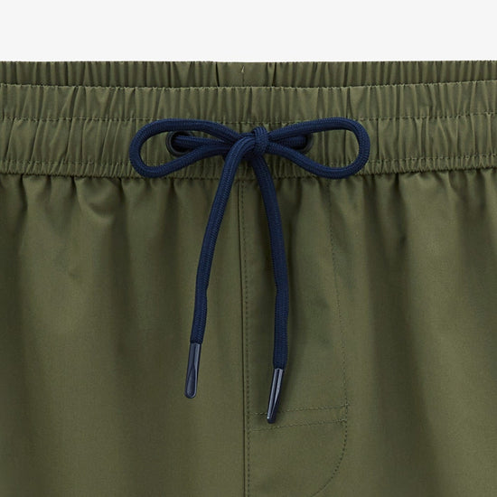 Serge Blanco Short De Bain Uni Nestor Vert Teck