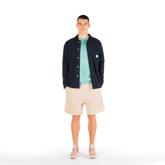 Serge Blanco Short En Molleton Beige Chiné Basile