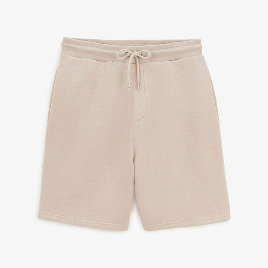 serge blanco Short en molleton beige chiné Basile