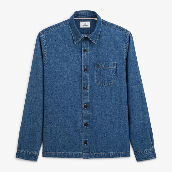 serge blanco Surchemise en jean bleu denim