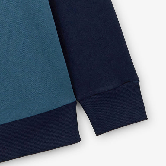Serge Blanco Sweat Col Rond Tricolore Pastel