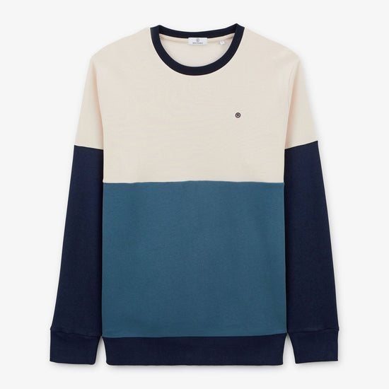 serge blanco Sweat col rond tricolore pastel