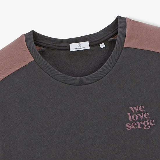 Serge Blanco Sweat WE LOVE SERGE Gris Anthracite
