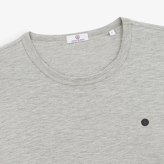 Serge Blanco T-shirt Manches Longues Gris Chiné