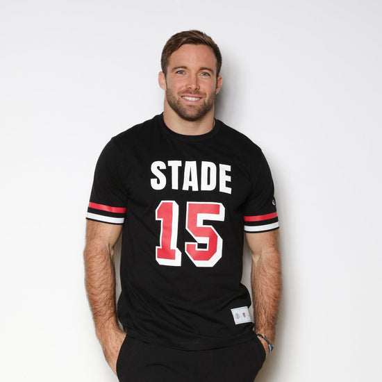 Serge Blanco T-shirt Print Stade Toulousain Noir