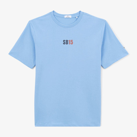 serge blanco T-shirt SB15 bleu cristal