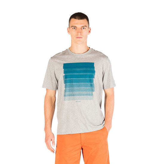 Serge Blanco T-shirt Terry Gris Chiné Imprimé