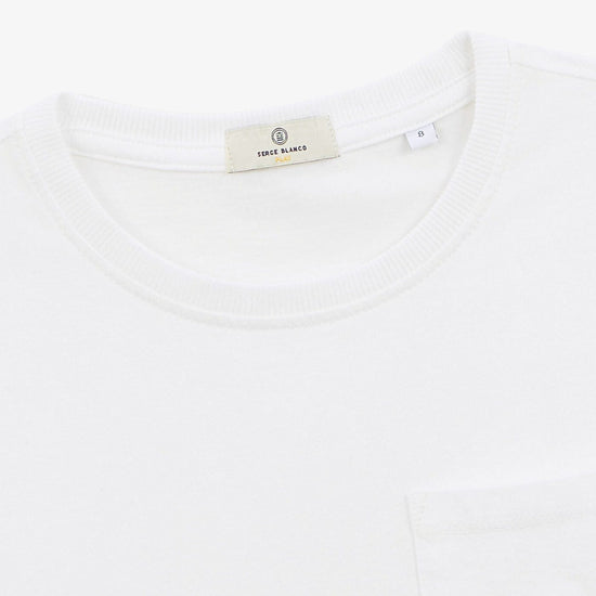 Serge Blanco T-shirt Tim Junior Blanc Avec Poche