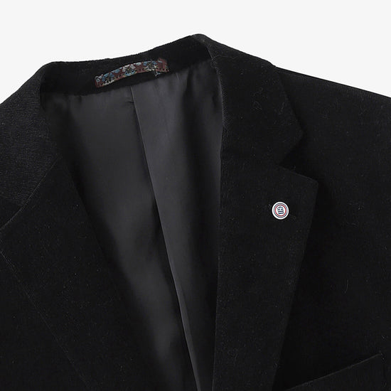 Serge Blanco Veste Blazer Henri En Velours Noire