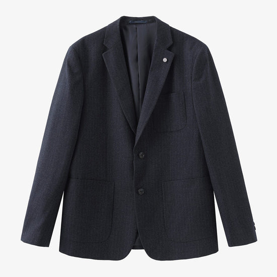 serge blanco Veste Blazer Simon rayée denim