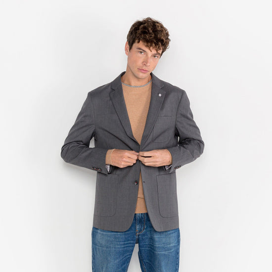 Serge Blanco Veste Blazer Simonni Gris Chiné