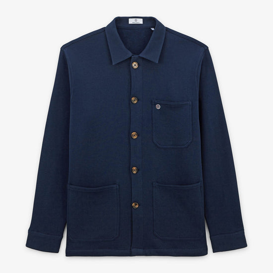 serge blanco Veste Dave en molleton bleu marine