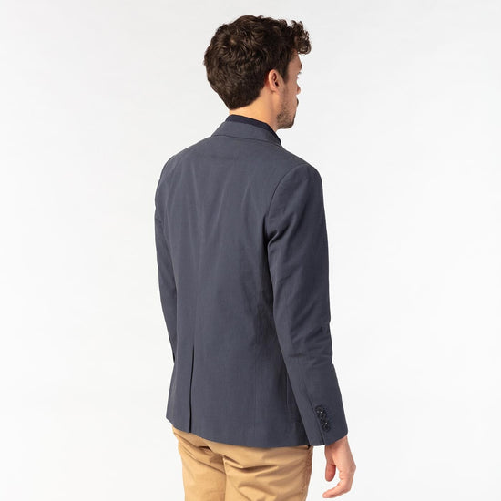 Serge Blanco Veste Simon 100% Coton Bleu Marine