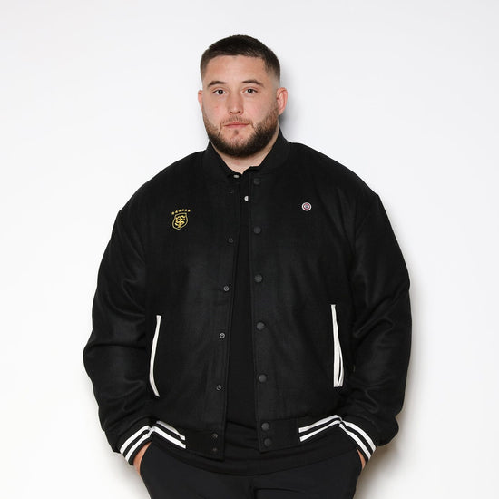 Serge Blanco Veste Teddy Stade Toulousain Noire