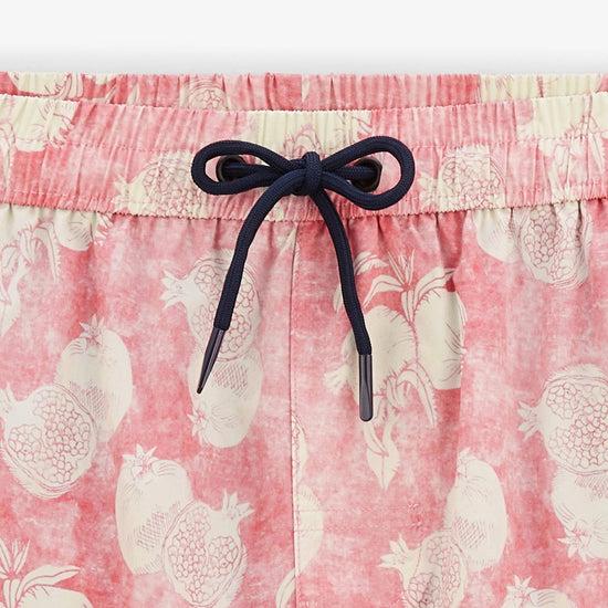 Serge Blanco Short De Bain Nestor Imprimé Grenades Rose Skin