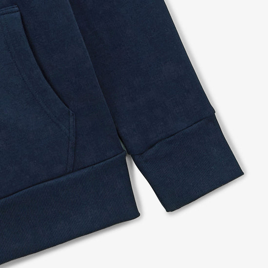 Serge Blanco Sweat à Capuche Bleu Marine Avec Cordons