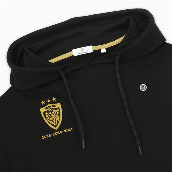 Serge Blanco Sweat à Capuche RCT Triplé Coupe D'Europe Noir