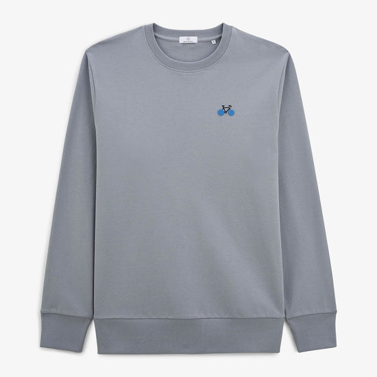 serge blanco Sweat Stanley broderie vélo gris ardoise