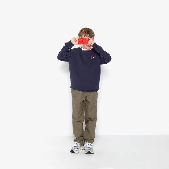 Serge Blanco Sweat Sven Junior Broderie Arcade Dark Navy