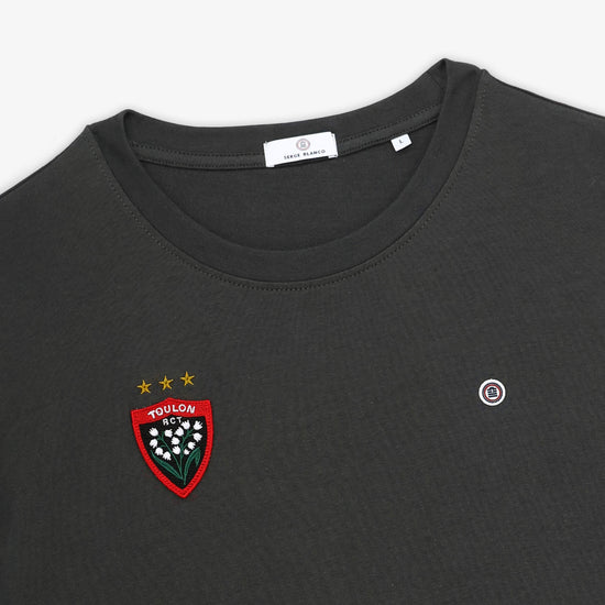 Serge Blanco T-shirt Manches Courtes RCT Triplé Coupe D'Europe Gris Anthracite