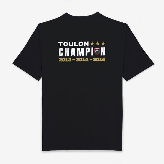 Serge Blanco T-shirt Manches Courtes RCT Triplé Coupe D'Europe Noir