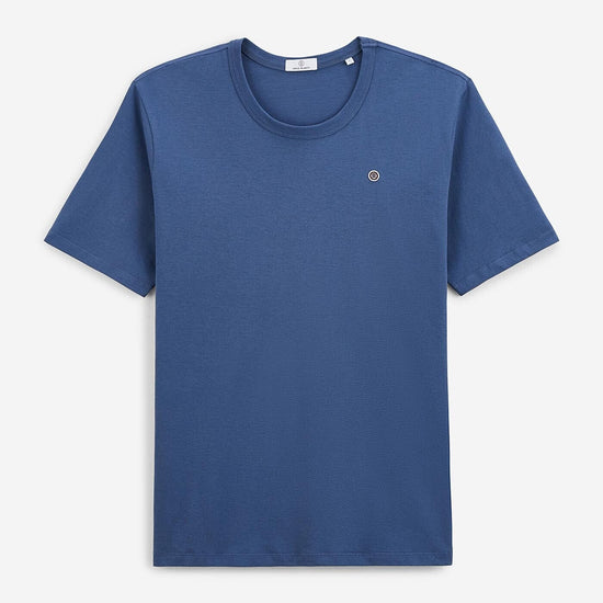 serge blanco T-shirt manches courtes Theo bleu indigo
