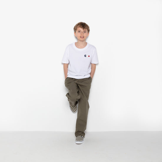 Serge Blanco T-shirt Manches Courtes Tiam Broderie Arcade Junior Blanc