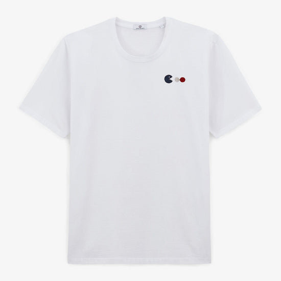 serge blanco T-shirt manches courtes Tiam broderie arcade junior blanc