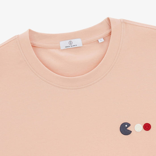 Serge Blanco T-shirt Manches Courtes Tiam Broderie Arcade Rose Skin