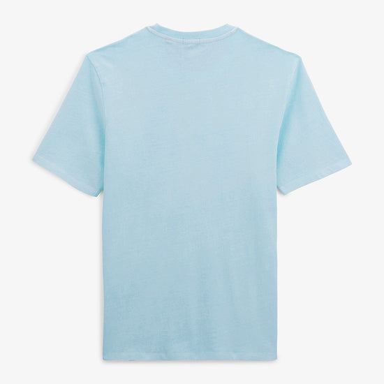 Serge Blanco T-shirt Manches Courtes Tim Avec Poche Poitrine Bleu Ciel