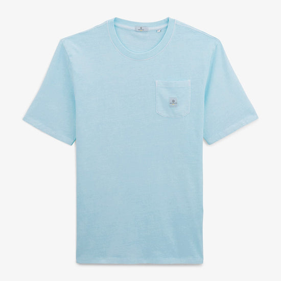 serge blanco T-shirt manches courtes Tim avec poche poitrine bleu ciel