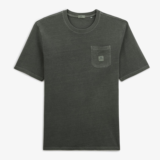 serge blanco T-shirt manches courtes Tim avec poche poitrine gris anthracite