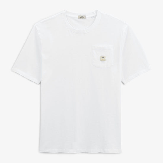 serge blanco T-shirt manches courtes Tim blanc avec poche poitrine blanc