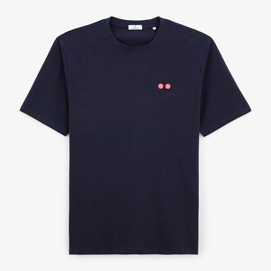 serge blanco T-shirt manches courtes Trent broderie lunettes dark navy
