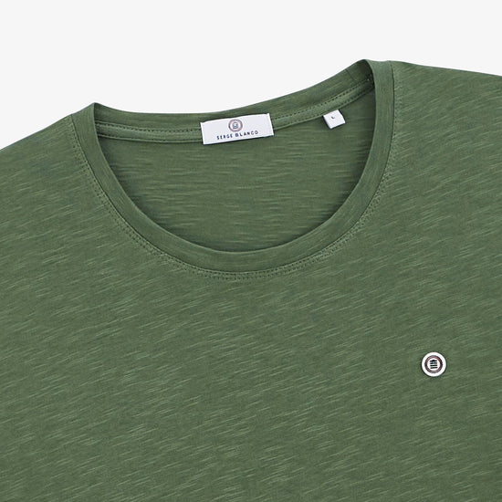 Serge Blanco T-shirt Manches Longues Vert Militaire