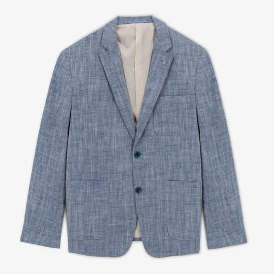 serge blanco Veste blazer Simonni en lin mélangé bleu nuage