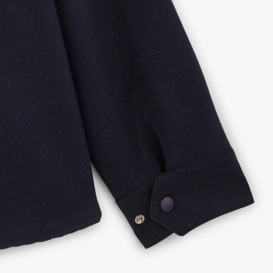 Serge Blanco Veste Coach Wayne En Jersey Broderie Vélo Dark Navy