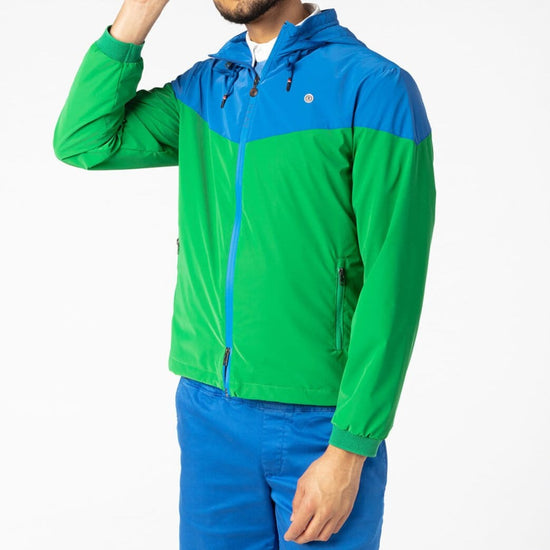 Serge Blanco Veste Coupe-vent Bicolore Vert Gazon PLAY