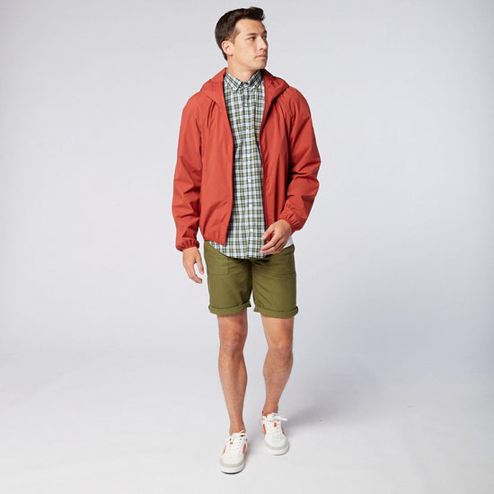 Serge Blanco Windbreaker Imperméable En Tissu Technique Orange Abricot