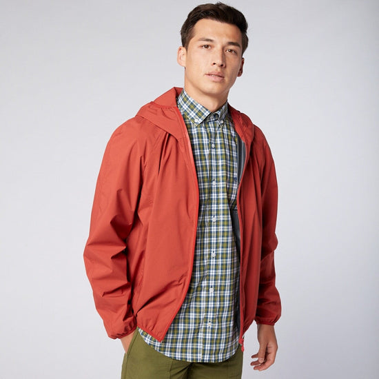 Serge Blanco Windbreaker Imperméable En Tissu Technique Orange Abricot