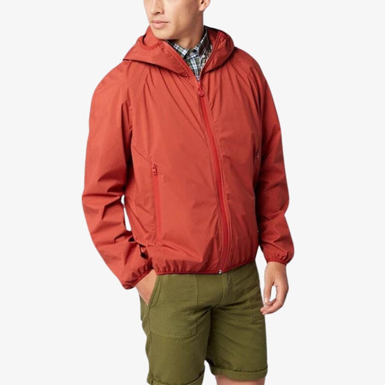 serge blanco Windbreaker Imperméable en tissu technique orange abricot