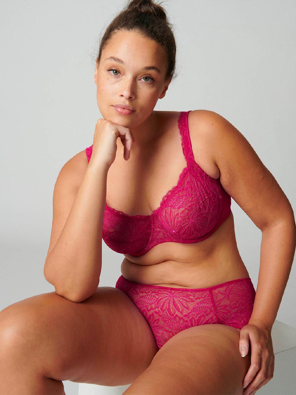 simone pérèle Soutien-gorge avec armature decollete carre - Framboise