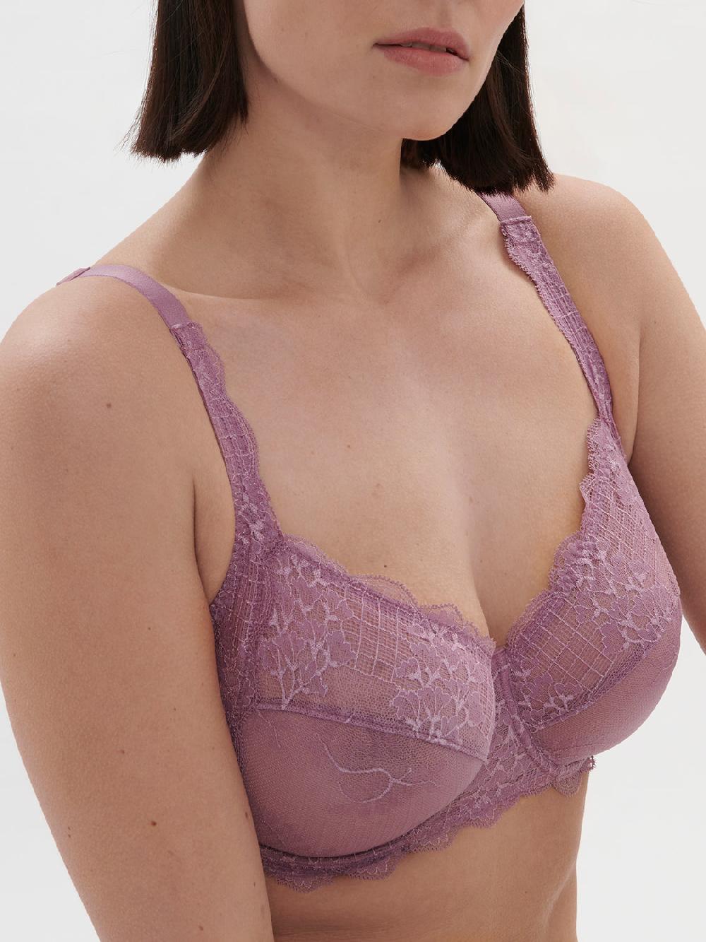 Simone Pérèle Soutien-gorge Avec Armature Décolleté Carré - Mauve Glamour