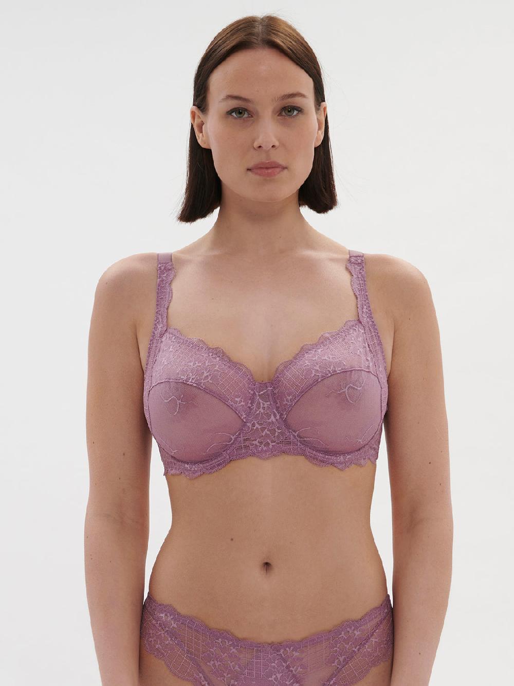simone pérèle Soutien-gorge avec armature décolleté carré - Mauve Glamour