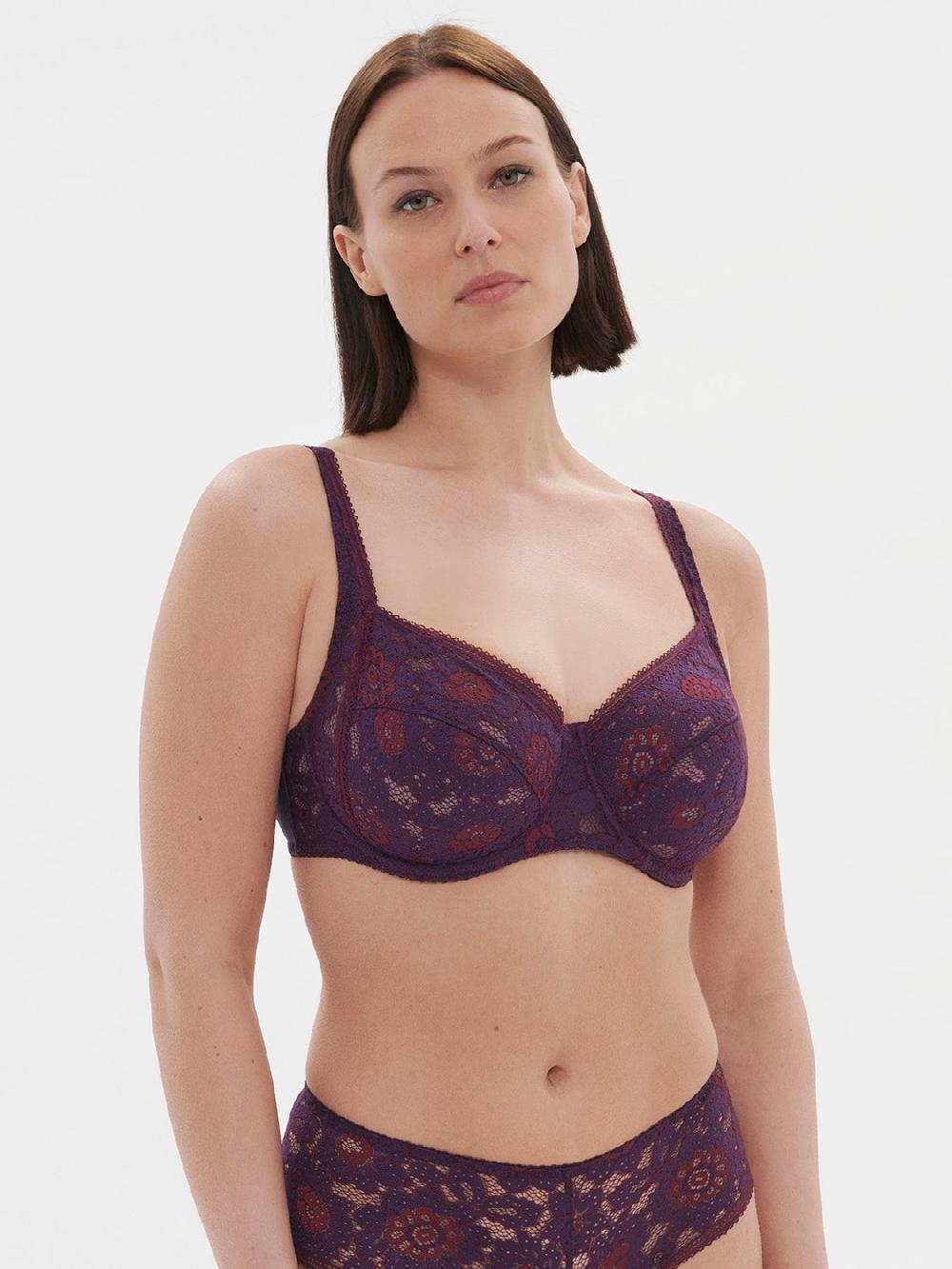 simone pérèle Soutien-gorge avec armature décolleté carré - Violet Euphoria