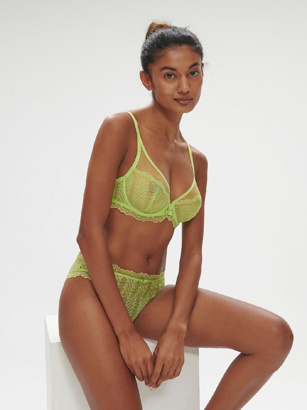 Simone Pérèle Soutien-gorge Avec Armature Décolleté Plongeant - Lime