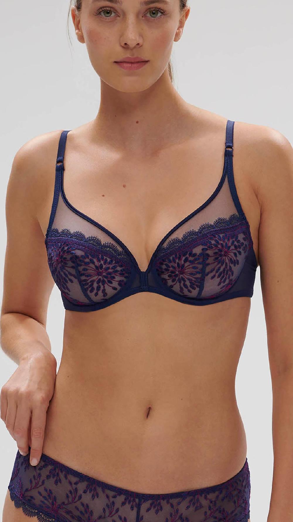 simone pérèle Soutien-gorge avec armature décolleté plongeant - Midnight