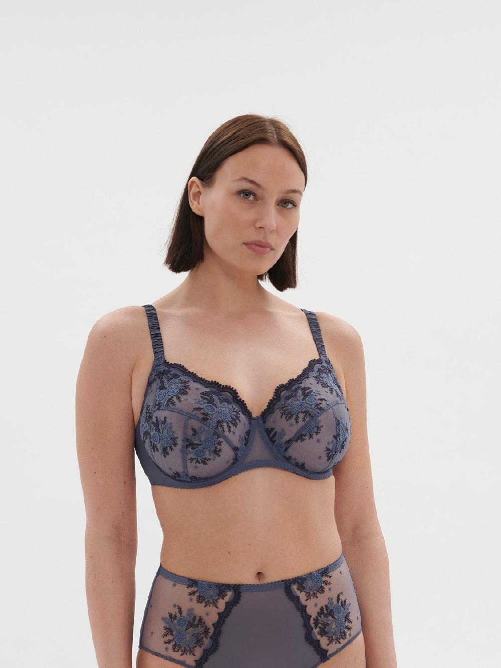 simone pérèle Soutien-gorge avec armature emboitant - Bleu Cendre simone pérèle Soutien-gorge avec armature emboitant - Bleu Cendre